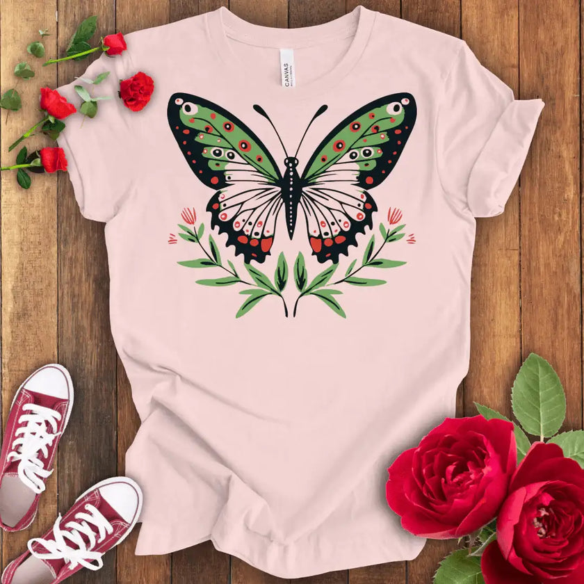Colors in Flight Butterfly T-shirt - STYLISHOUR