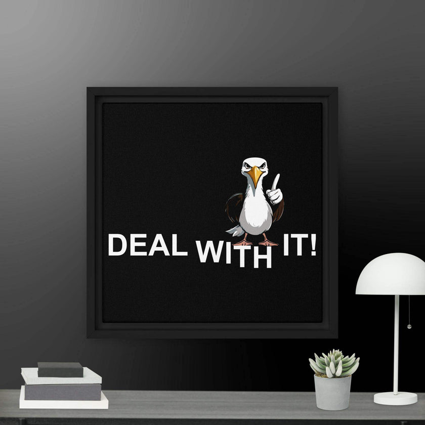 Deal with it Duck Framed canvas - STYLISHOUR