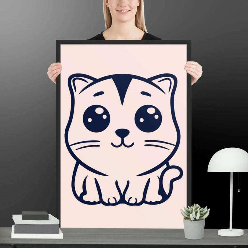 Meow Magic Framed matte paper poster - STYLISHOUR