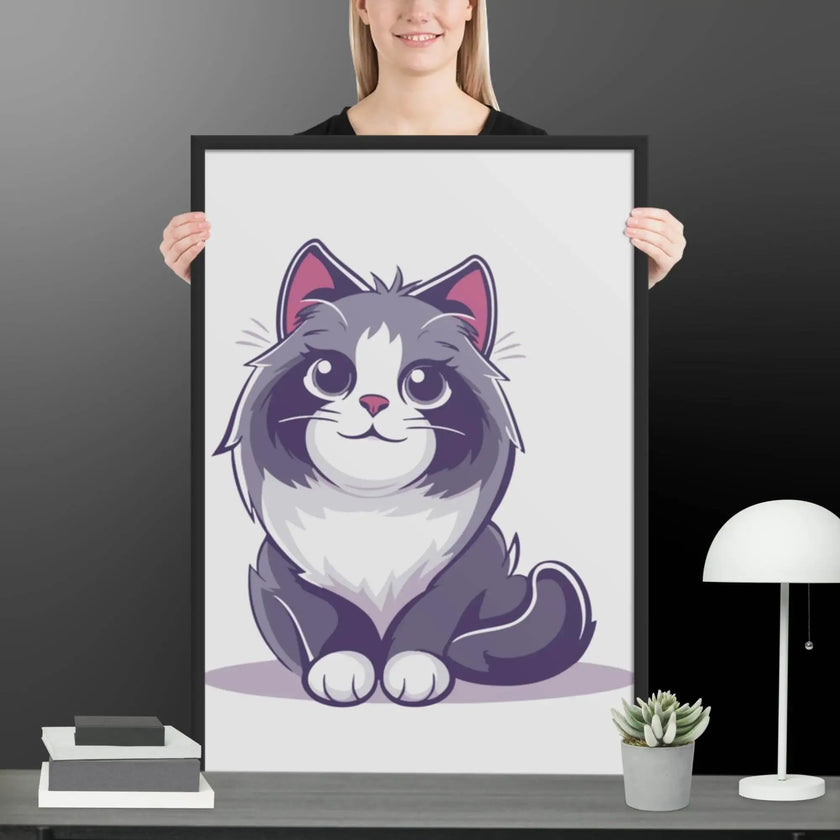 Cute Cat Framed matte paper poster - STYLISHOUR