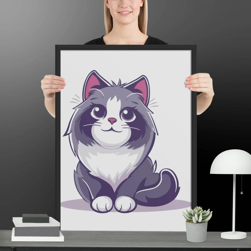 Cute Cat Framed matte paper poster - STYLISHOUR
