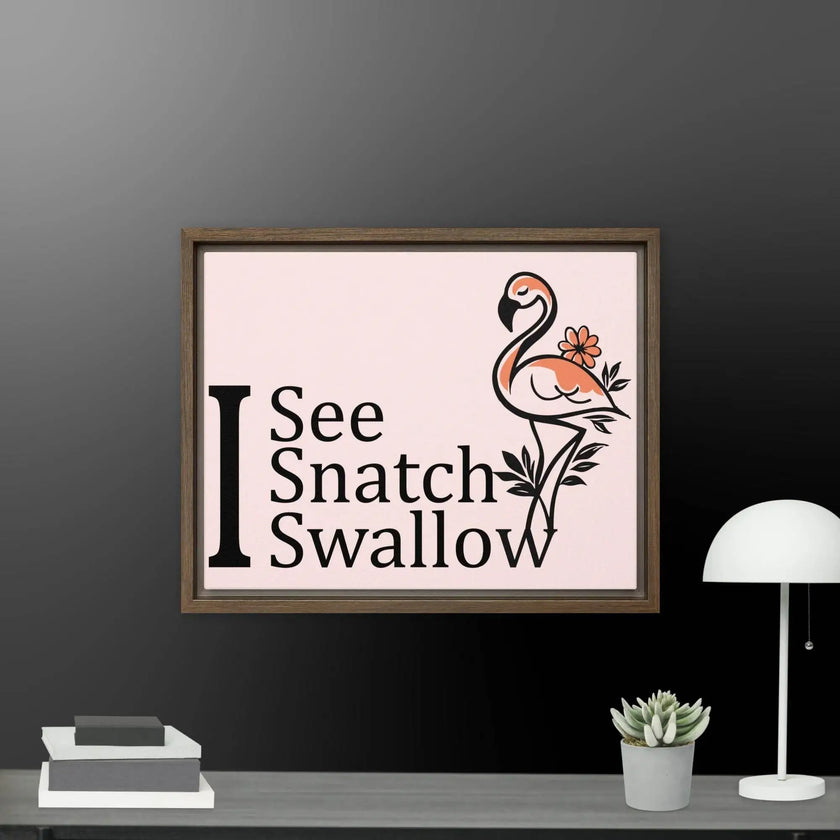 I See Flamingo Framed canvas - STYLISHOUR