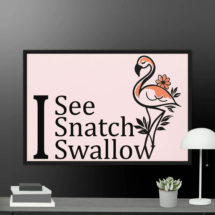 I See Flamingo Framed canvas - STYLISHOUR