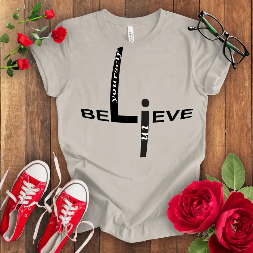 Believe Tee: Empowering Confidence Shirt - STYLISHOUR