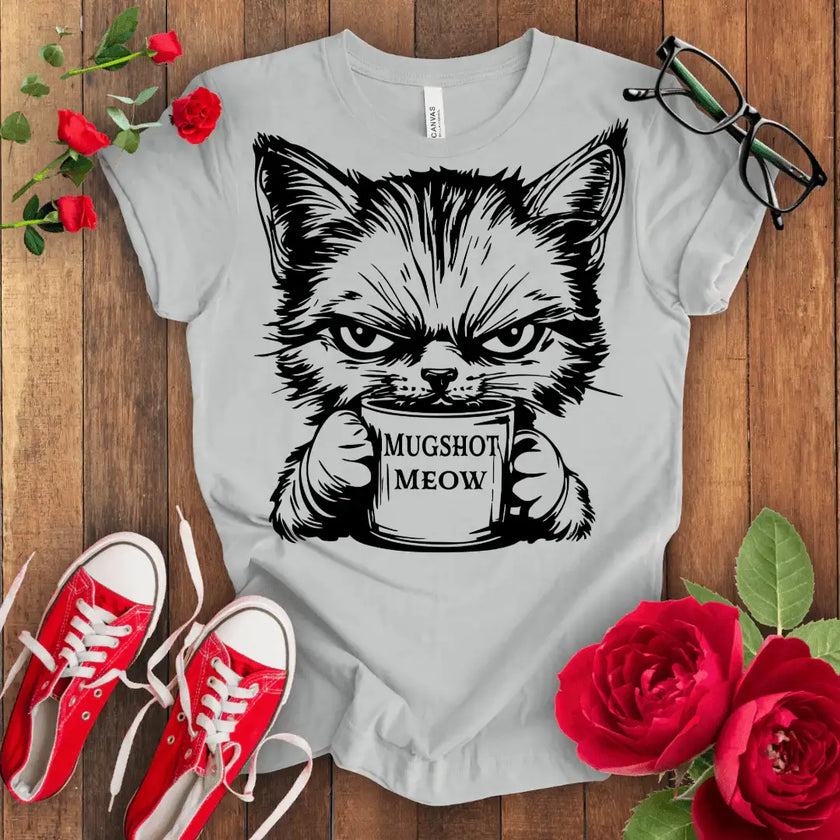 Mugshot Meow Kitten T-shirt - STYLISHOUR