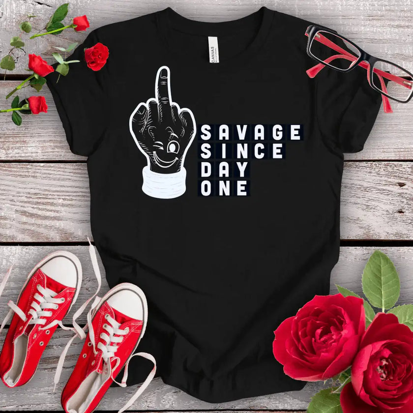 Savage since Day One Premium T-shirt - STYLISHOUR