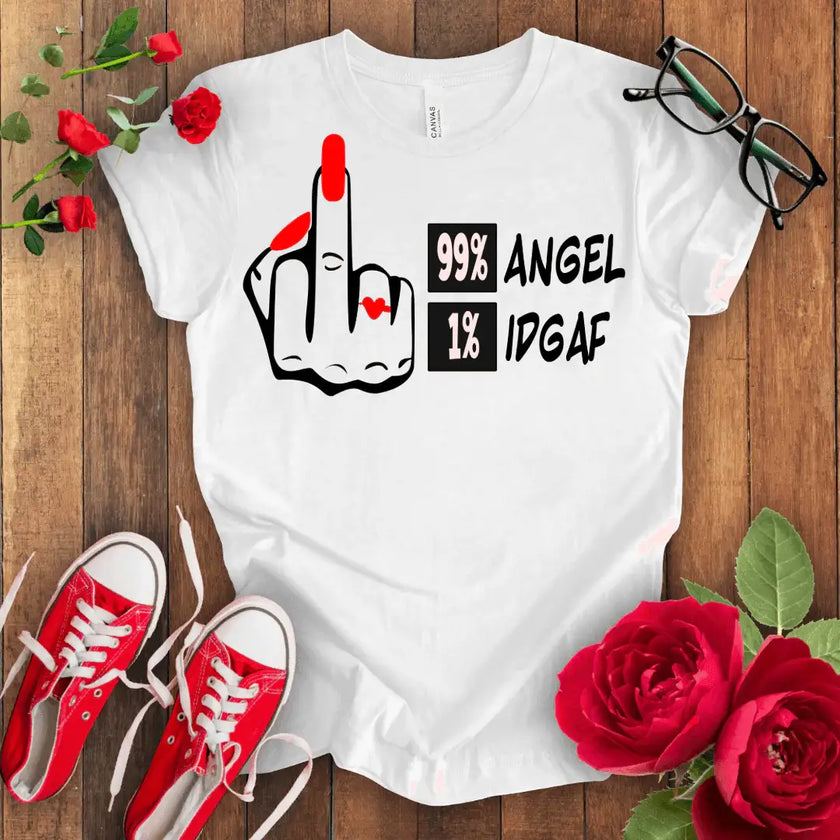 Angel IDGAF T-shirt - STYLISHOUR