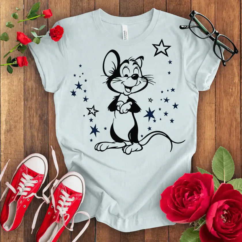Smiley Mouse Tee: Happy vibes only! - STYLISHOUR