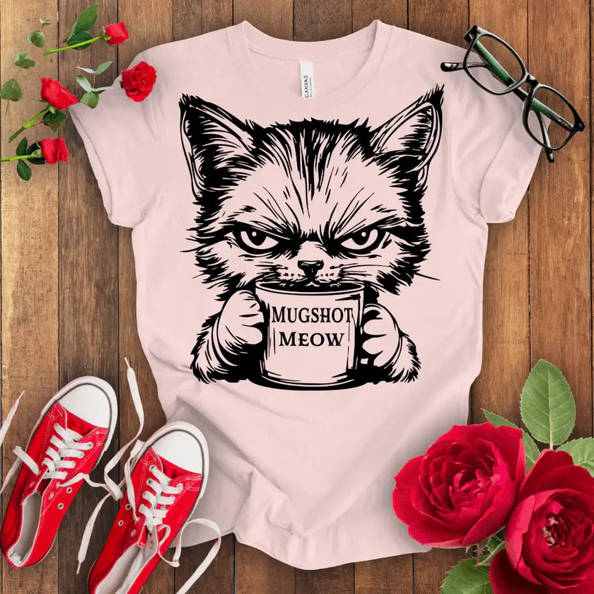 Mugshot Meow Kitten T-shirt - STYLISHOUR