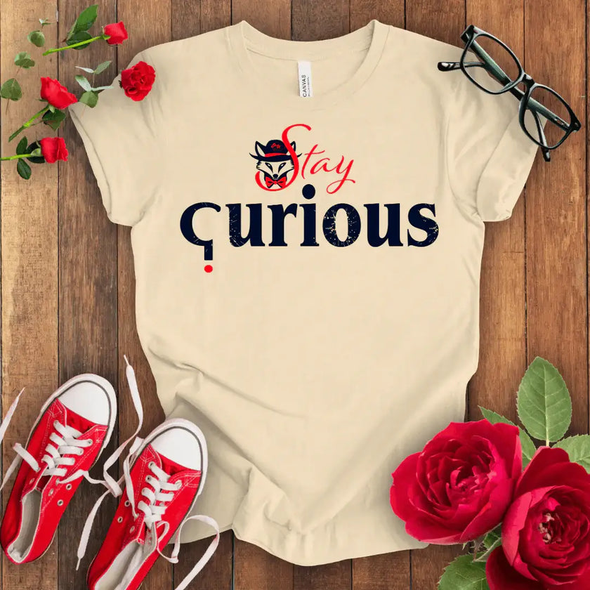 Curious Fox Tee: Explore, Discover, Learn - STYLISHOUR
