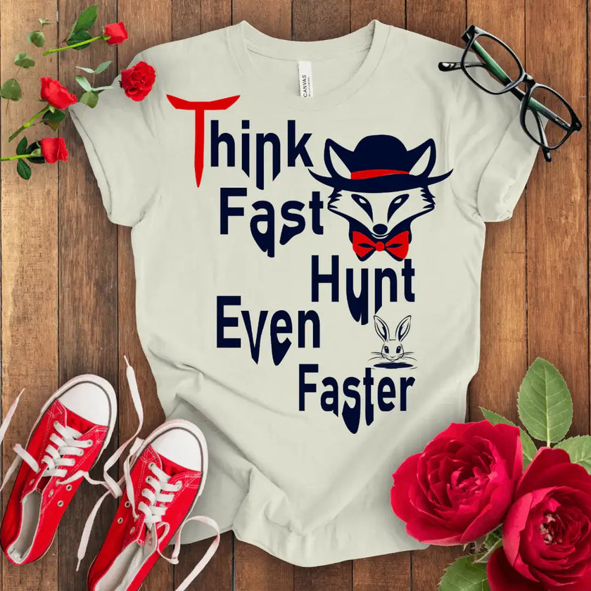 Think Fast Hunt Even Faster T-shirt - STYLISHOUR