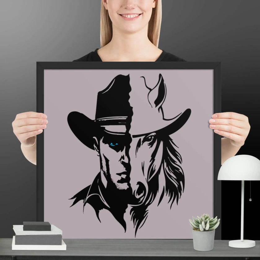 The Western Whinny Framed poster - STYLISHOUR