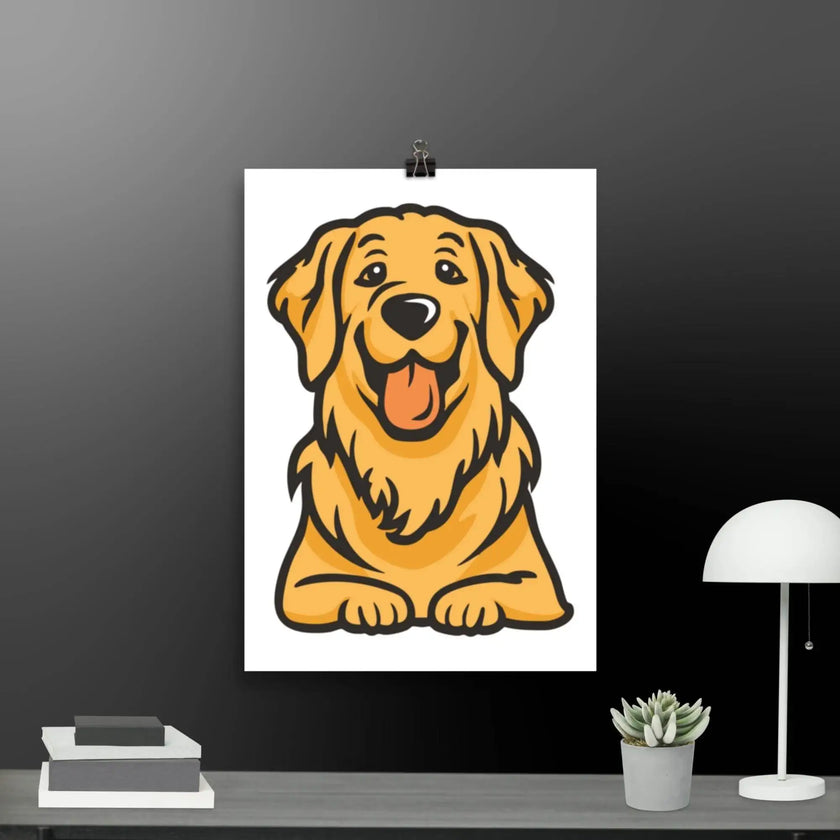 Adorable Golden Dog Poster - STYLISHOUR