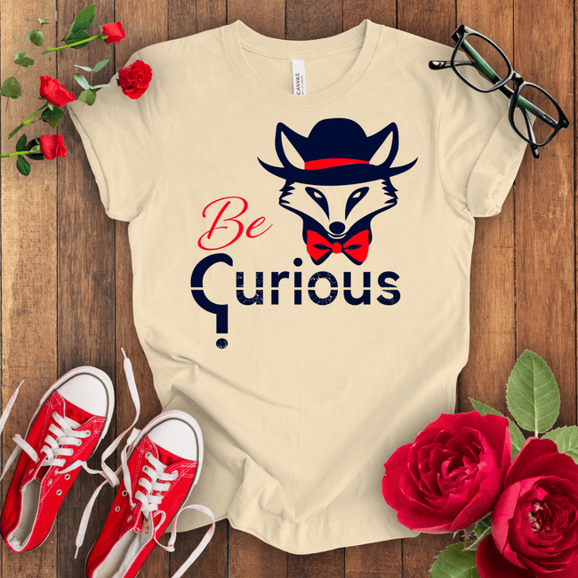 Be Curious Fox T-shirt - STYLISHOUR