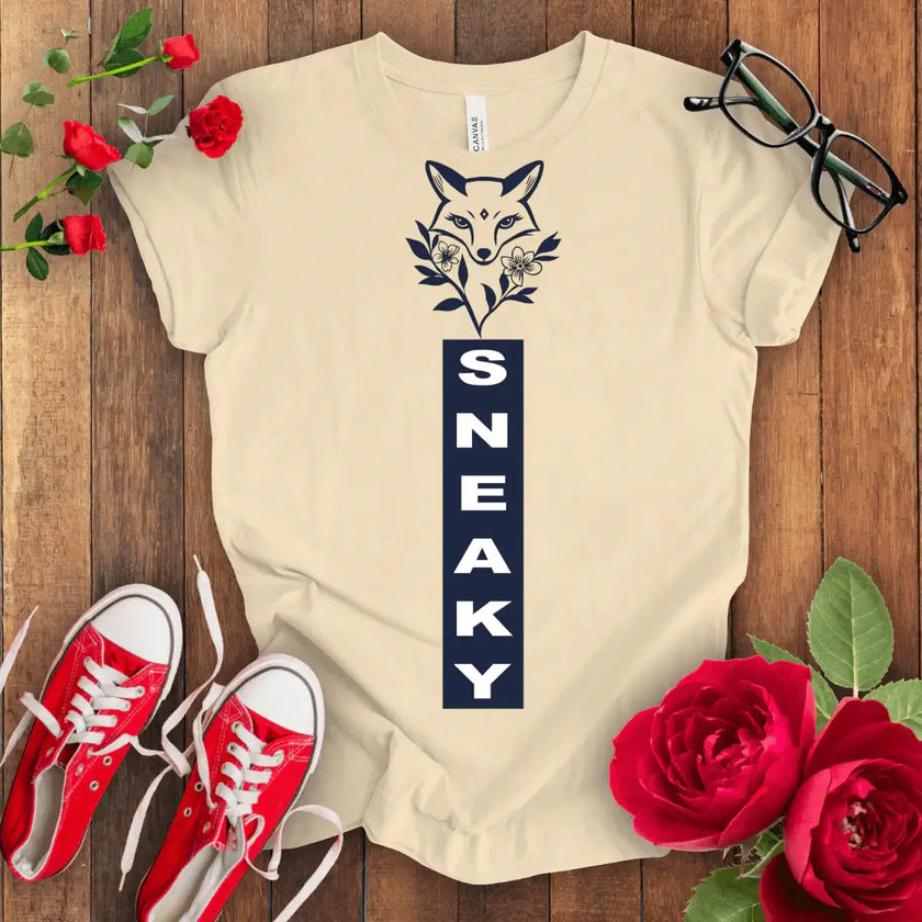 Sneaky Fox Tee: Cute and Playful Graphic Shirt - STYLISHOUR