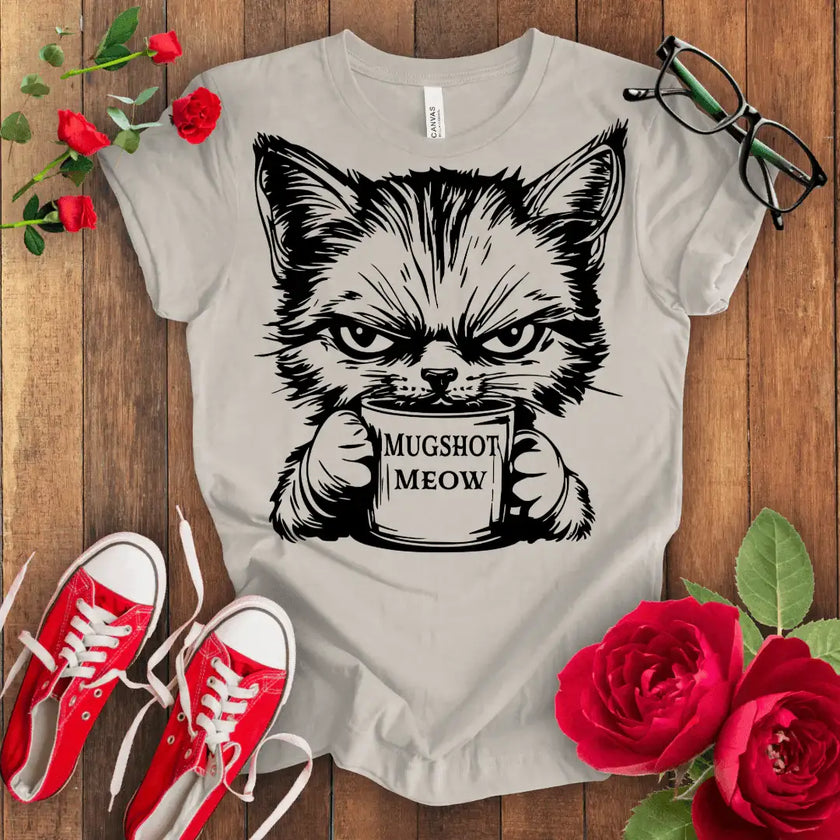 Mugshot Meow Kitten T-shirt - STYLISHOUR