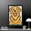 Golden Cute Dog Framed canvas - STYLISHOUR