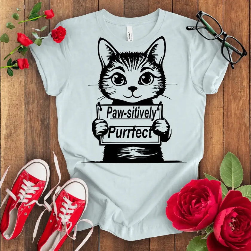 Positively Perfect Kitten T-shirt - STYLISHOUR