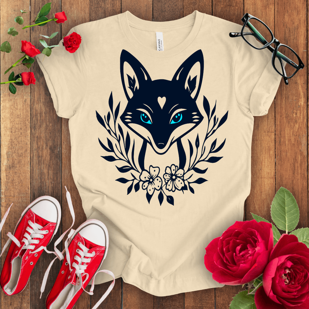 Sky blue Eye cute Fox T-shirt - STYLISHOUR