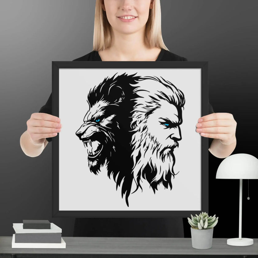 Fusion of Beast and Madness Framed poster - STYLISHOUR