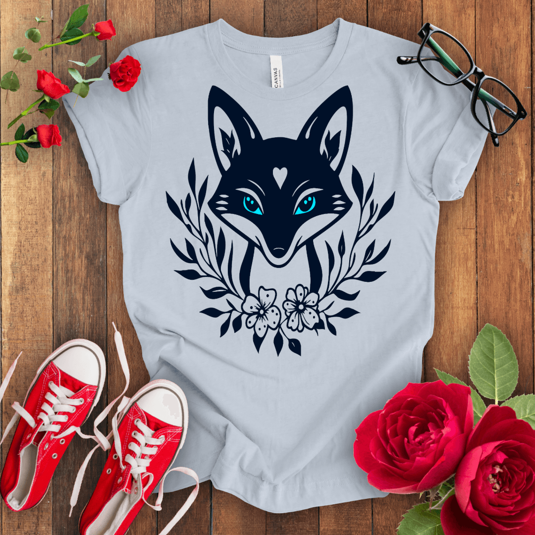 Sky blue Eye cute Fox T-shirt - STYLISHOUR