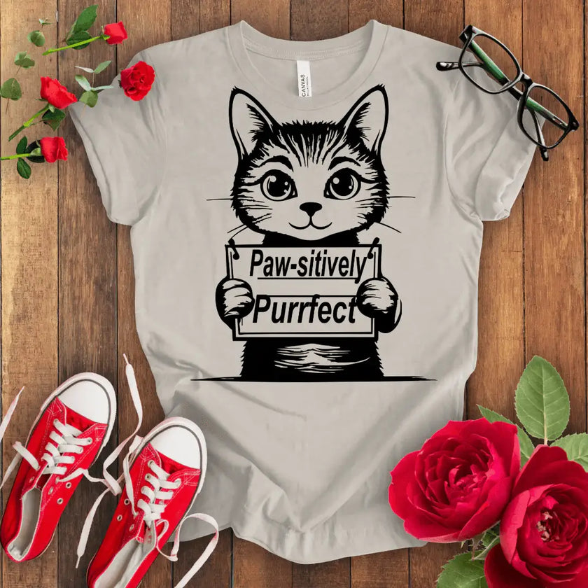 Positively Perfect Kitten T-shirt - STYLISHOUR