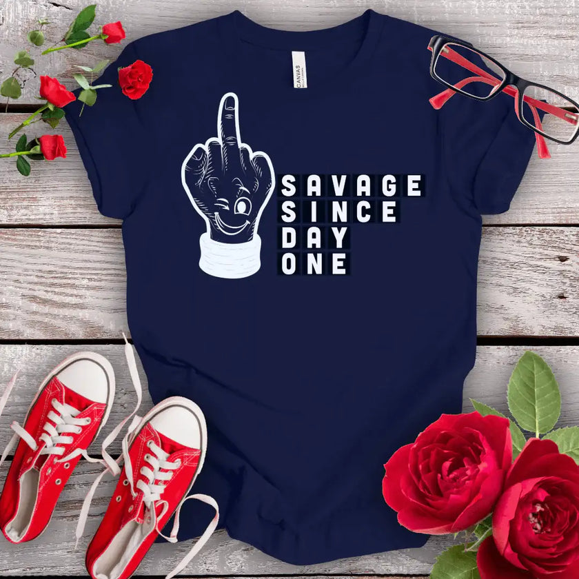 Savage since Day One Premium T-shirt - STYLISHOUR