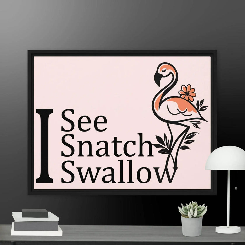 I See Flamingo Framed canvas - STYLISHOUR