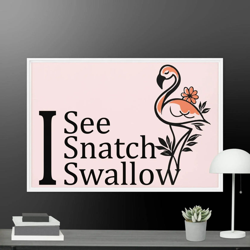 I See Flamingo Framed canvas - STYLISHOUR