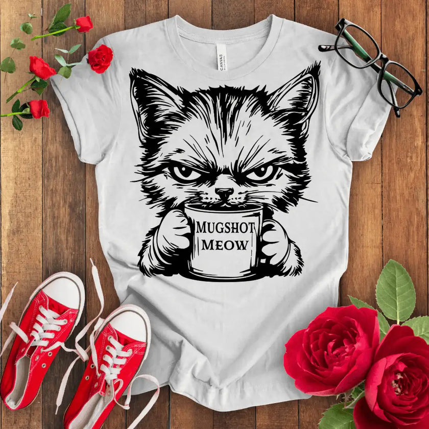 Mugshot Meow Kitten T-shirt - STYLISHOUR