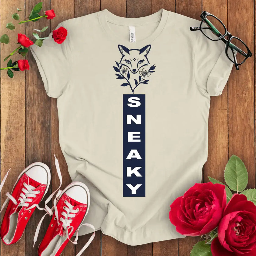 Sneaky Fox Tee: Cute and Playful Graphic Shirt - STYLISHOUR