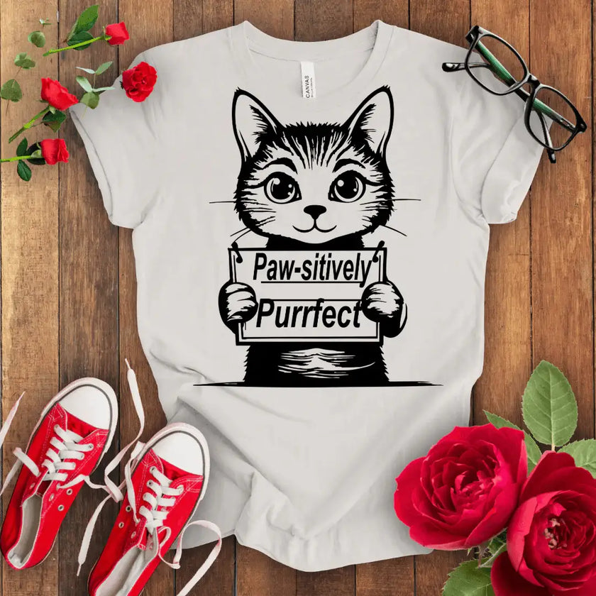 Positively Perfect Kitten T-shirt - STYLISHOUR