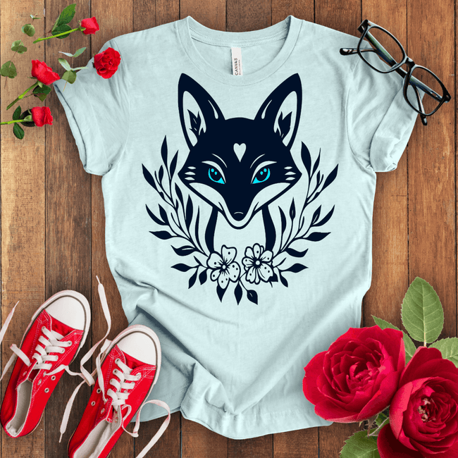 Sky blue Eye cute Fox T-shirt - STYLISHOUR