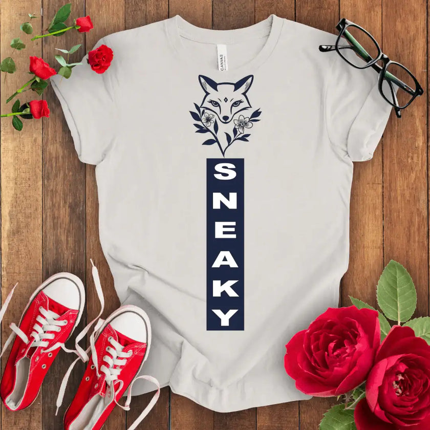 Sneaky Fox Tee: Cute and Playful Graphic Shirt - STYLISHOUR