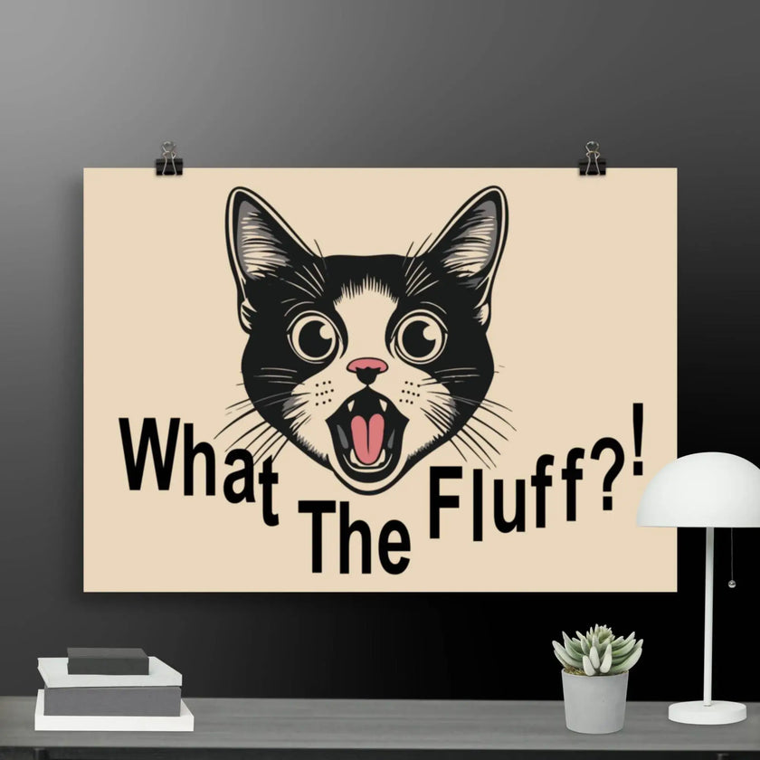 What the Fluff Cat Poster - STYLISHOUR