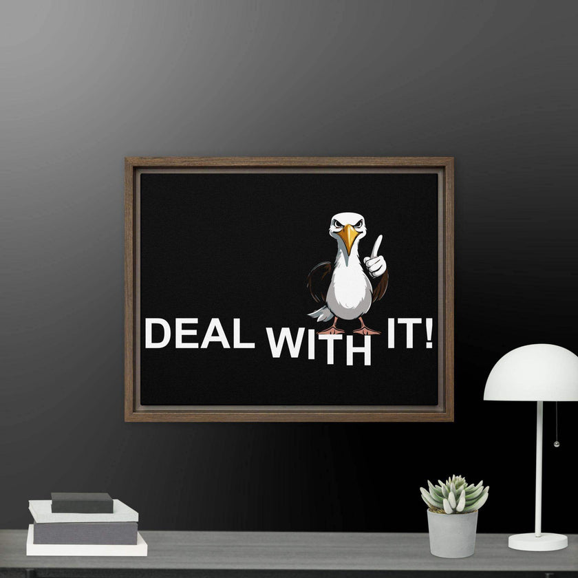 Deal with it Duck Framed canvas - STYLISHOUR