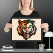 Roaring Madness – Joker Lion Fusion Art Framed poster - STYLISHOUR