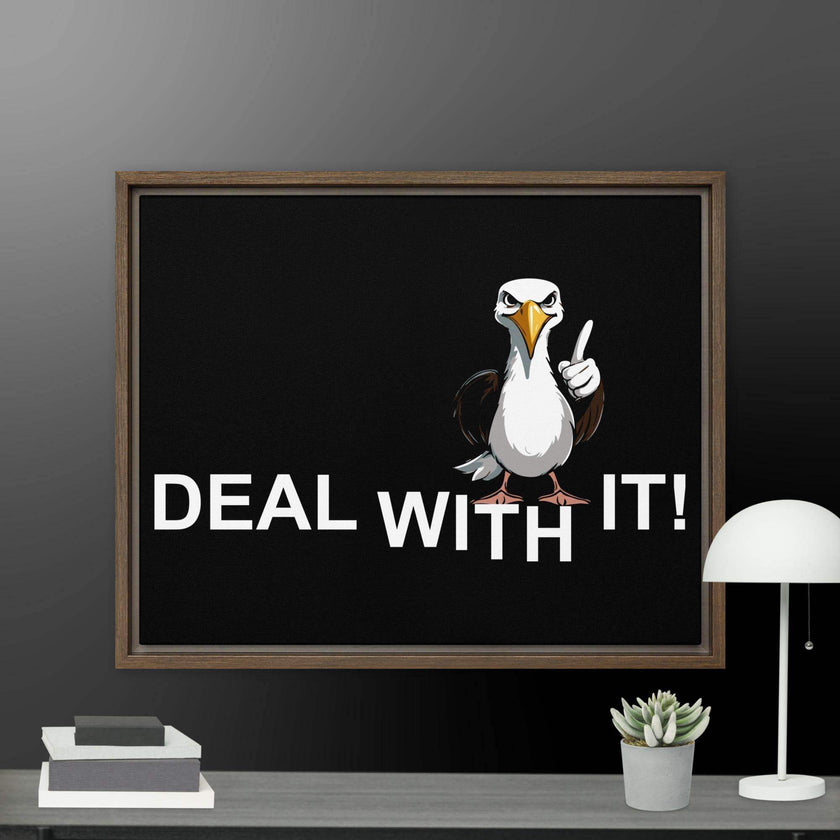 Deal with it Duck Framed canvas - STYLISHOUR