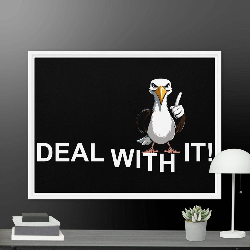 Deal with it Duck Framed canvas - STYLISHOUR