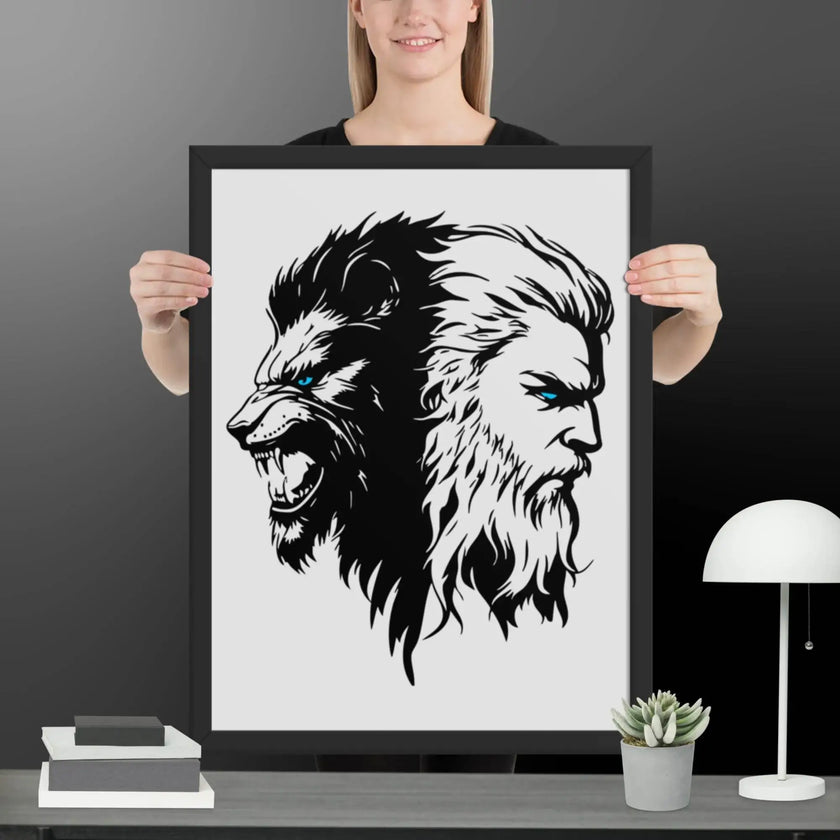 Fusion of Beast and Madness Framed poster - STYLISHOUR
