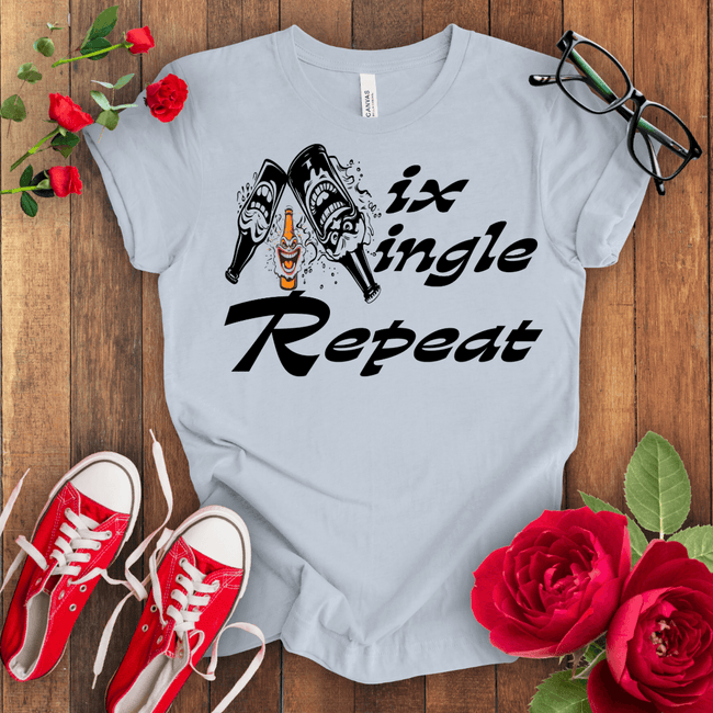 Mix Mingle Repeat Wine T-shirt - STYLISHOUR