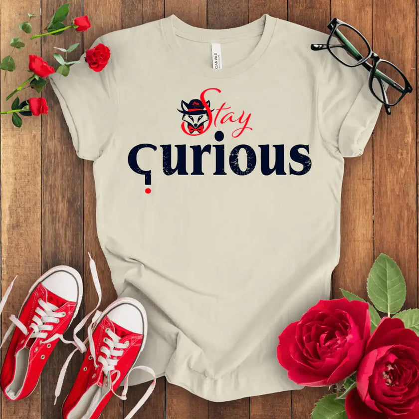 Curious Fox Tee: Explore, Discover, Learn - STYLISHOUR