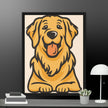 Golden Cute Dog Framed canvas - STYLISHOUR