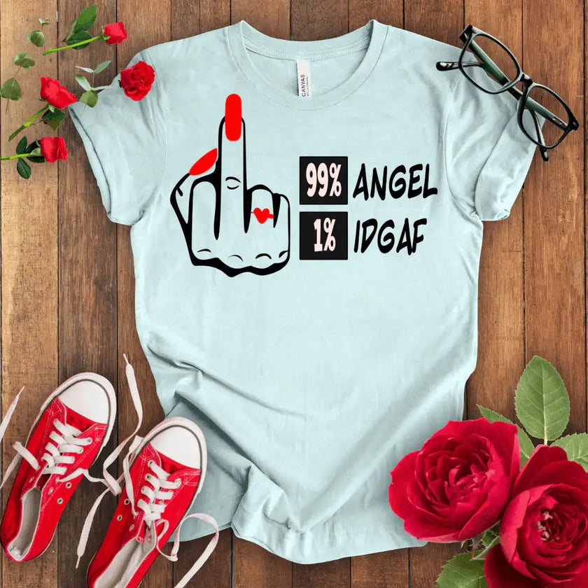 Angel IDGAF T-shirt - STYLISHOUR