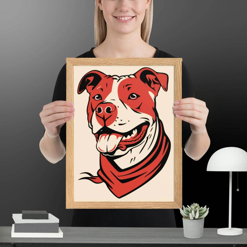 Red Dog Framed matte paper poster - STYLISHOUR
