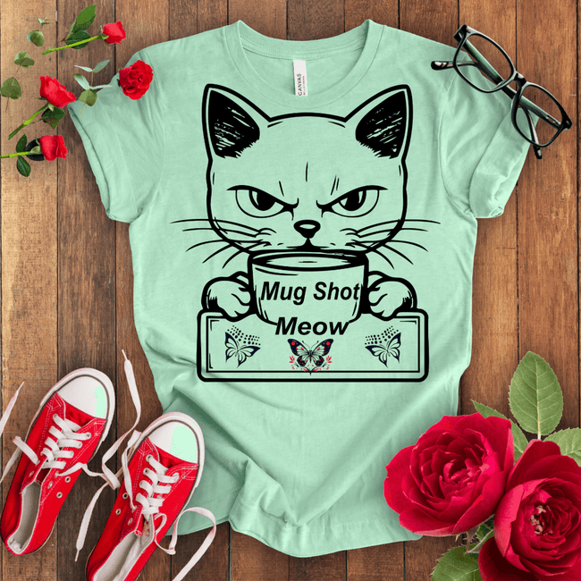 Mug shot Meow T-shirt - STYLISHOUR
