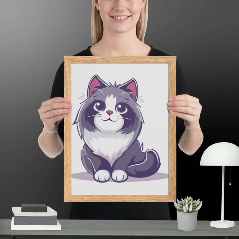 Cute Cat Framed matte paper poster - STYLISHOUR