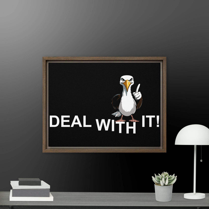 Deal with it Duck Framed canvas - STYLISHOUR