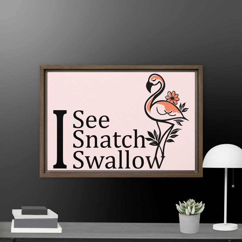 I See Flamingo Framed canvas - STYLISHOUR