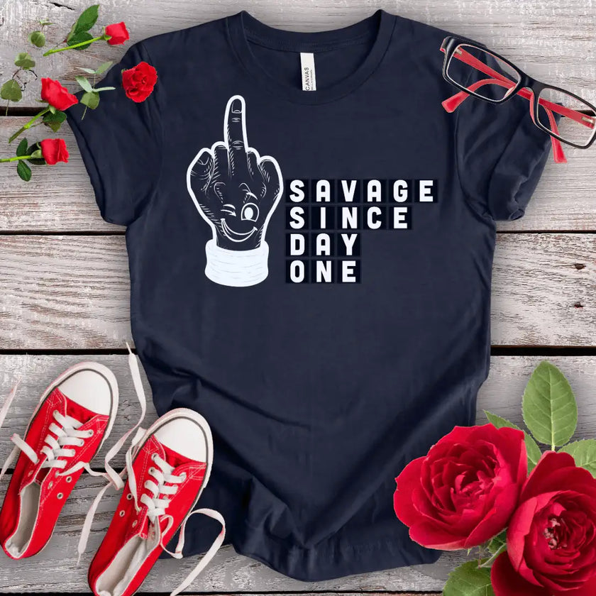 Savage since Day One Premium T-shirt - STYLISHOUR